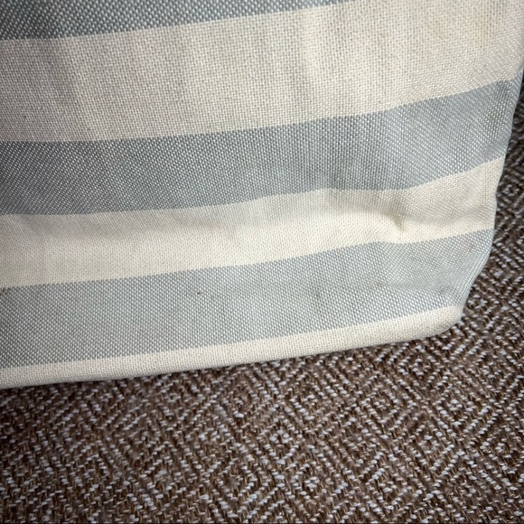 Fossil Rachel Blue Gray /Cream Coated Canvas KEY Leather Shoulder Tote Bag - Picture 11 of 14